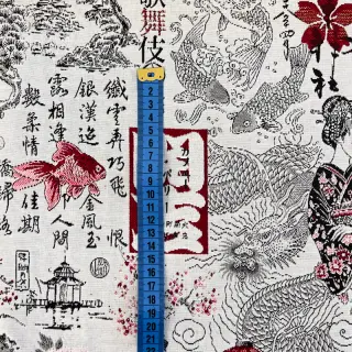 Dekoračná látka jacquard Akita blanc