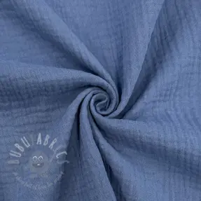 Dubbelgasväv/muslin midnight blue ORGANIC