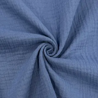 Dvojitá gázovina/mušelín midnight blue ORGANIC