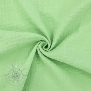Dubbelgasväv/muslin light lime ORGANIC