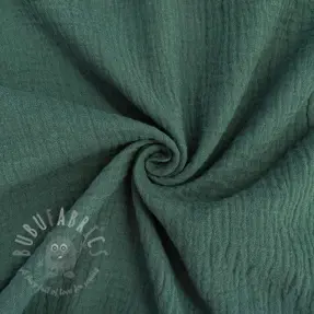 Dubbelgasväv/muslin old green ORGANIC