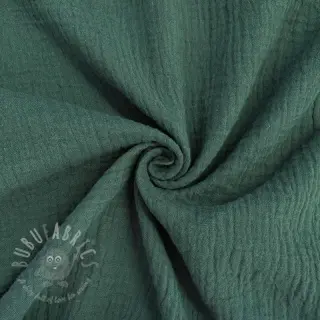 Dubbelgasväv/muslin old green ORGANIC