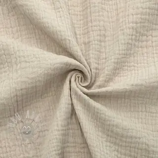 Dubbelgasväv/muslin light sand ORGANIC