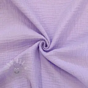 Dubbelgasväv/muslin bright violet ORGANIC