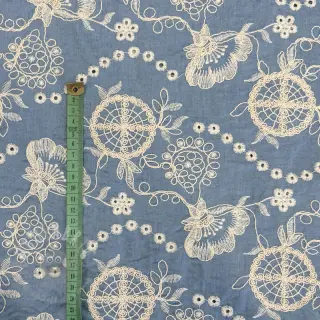 Bomullstyg JEANS Embroidery Buttercup