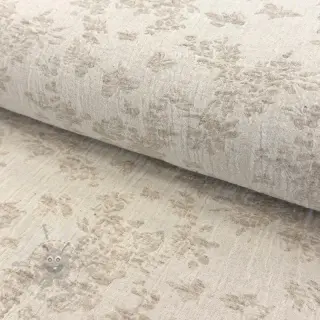 Bomullstyg med lin JACQUARD Buttercup flowers