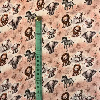 Dvojitá gázovina/mušelín Safari buddys design C digital print