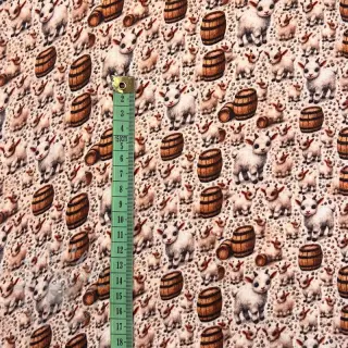 Dubbelgasväv/muslin Little farm animals design B digital print