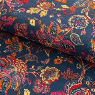 Dekorationstyg jacquard Inaya bleu