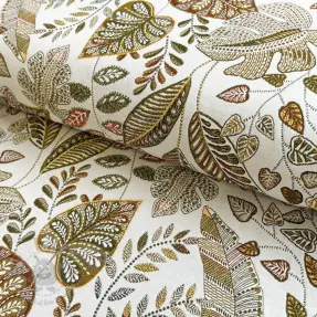 Dekorationstyg jacquard Euphoria blanc kaki