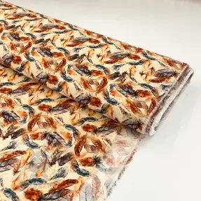 Viskos RAYON POPLIN Feathers design C digital print