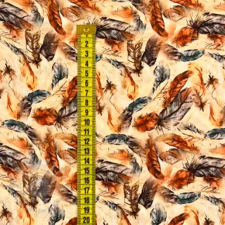 Viskos RAYON POPLIN Feathers design C digital print