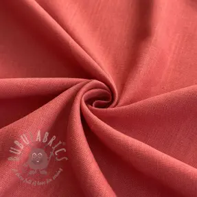 Viskos med lin PREMIUM dark coral
