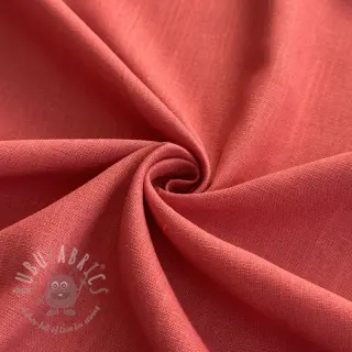 Viskos med lin PREMIUM dark coral