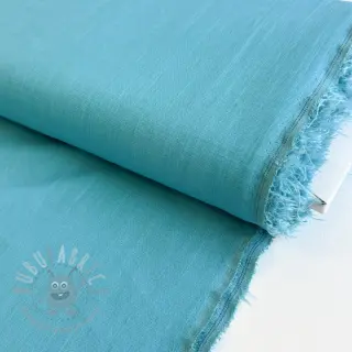Viskos med lin PREMIUM ocean blue