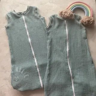 Dubbelgasväv/muslin teal