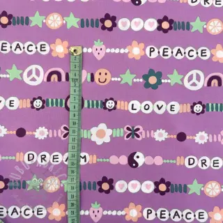 Bomullstyg Love dream mauve