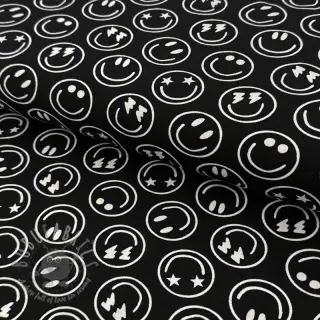 Jersey Happy faces black digital print