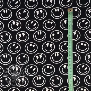 Jersey Happy faces black digital print