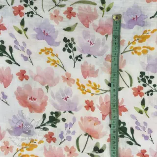 Dubbelgasväv/muslin Big summer flowers digital print