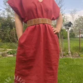 Förtvättat lin 170 g wine red