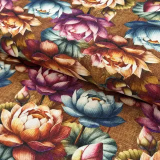 Viskóza s ľanom Marigold design C digital print