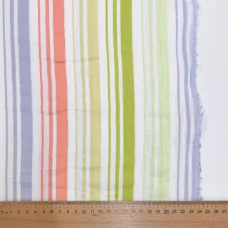 Dvojitá gázovina/mušelín Beach Stripe green
