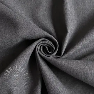 Bomullstyg med lin PREMIUM dark grey