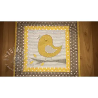 Bomullstyg Petit dots yellow