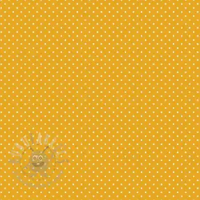 Bomullstyg Petit dots yellow
