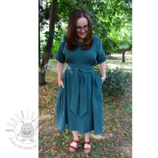 Dubbelgasväv/muslin dark cyan