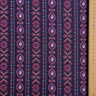 Bavlnená látka Motif stripe navy digital print