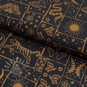 Bomullstyg Boho black