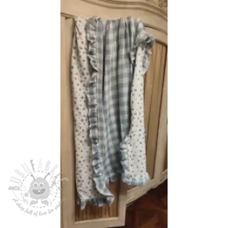 Dubbelgasväv/muslin Double sided CHECKS MINI green