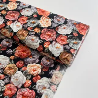 Viskos RAYON POPLIN Knitted design F digital print