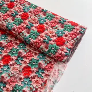 Viskos RAYON POPLIN Knitted design D digital print