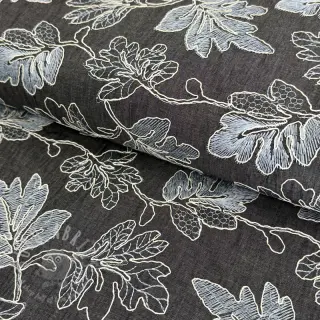 Bomullstyg JEANS EMBROIDERY Lisa design D