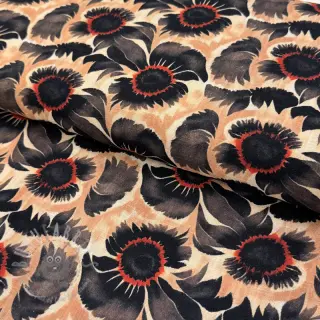 Viskos med lin Sunlower design B digital print