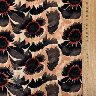 Viskos med lin Sunlower design B digital print