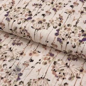 Viskos med lin Agapanthus design C digital print