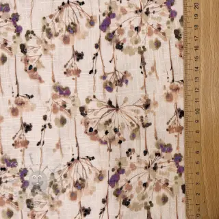 Viskos med lin Agapanthus design C digital print