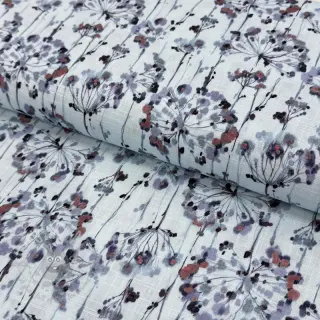 Viskos med lin Agapanthus design B digital print