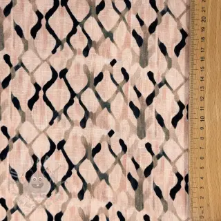 Viskos med lin Ivy Diamonds design B digital print