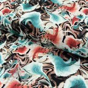 Viskos med lin Paint chaos design B digital print