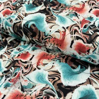 Viskos med lin Paint chaos design B digital print
