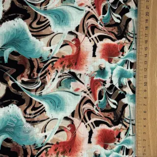 Viskos med lin Paint chaos design B digital print