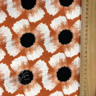 Viskos med lin Waxflower design Och digital print