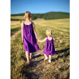 Dvojitá gázovina/mušelín violet