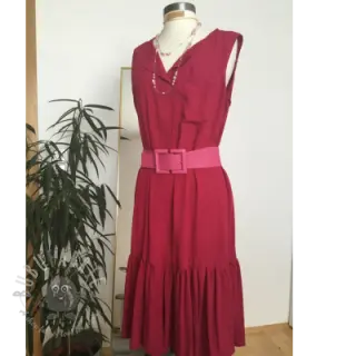 Bomullspoplin cerise
