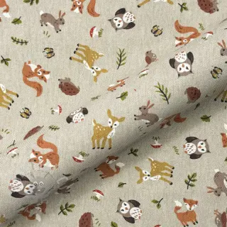 Dekorationstyg Linenlook premium Forest Friend Animal
